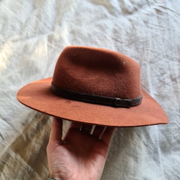 FALLEN BROKEN STREET Wool Felted Brown Winter Festival Hat RRP$100 - Picture 4 of 6